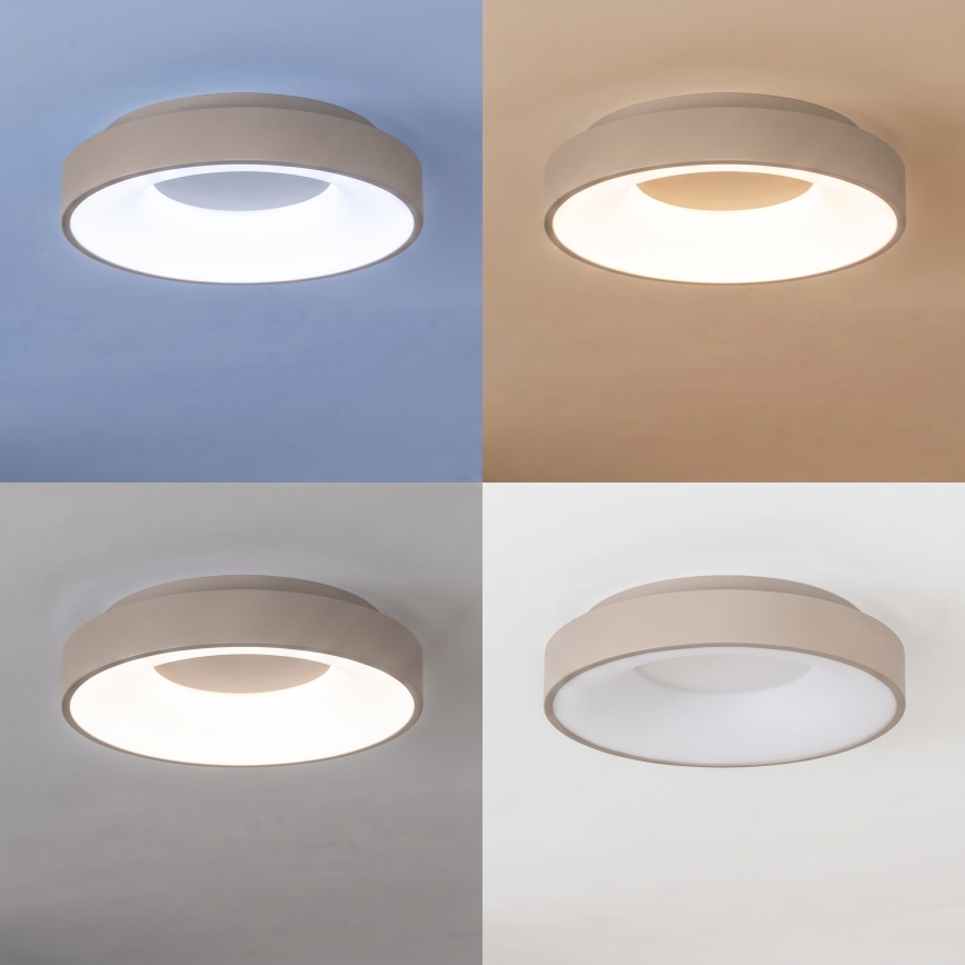 BRILAGI - Candeeiro de tecto LED regulável FALCON II LED/67W/230V 3000-6500K Ø 40 cm branco/bege + controlo remoto