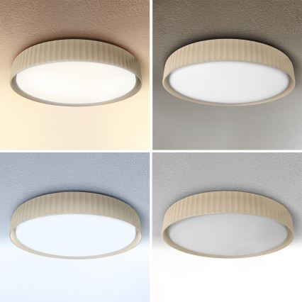 Brilagi - Candeeiro de tecto LED dimerizável LUCIA LED/60W/230V 3000-6500K diâmetro 59 cm bege + controlo remoto