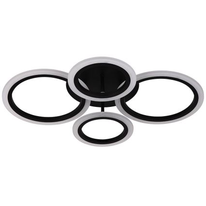 Brilagi - Plafon LED dimerizável de montagem superficial ORBITS LED/50W/230V 3000-6500K preto + controlo remoto