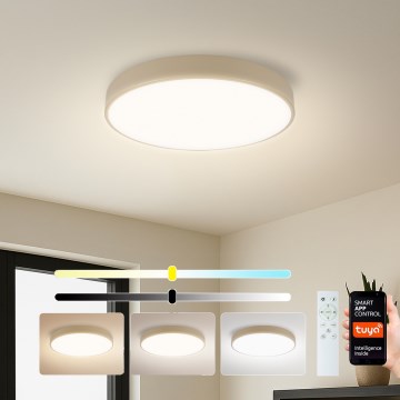 Brilagi - Plafon LED dimerizável POOL SMART LED/48W/230V 3000-6000K Ø 40 cm Wi-Fi Tuya bege + comando remoto