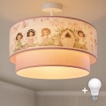 Brilagi - Plafon LED infantil BOBO de sobrepor 1xE27/60W/230V Ø 40 cm rosa/fadas
