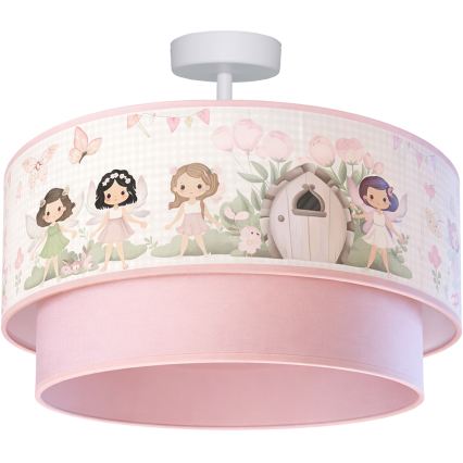 Brilagi - Plafon LED infantil BOBO de sobrepor 1xE27/60W/230V Ø 40 cm rosa/fadas