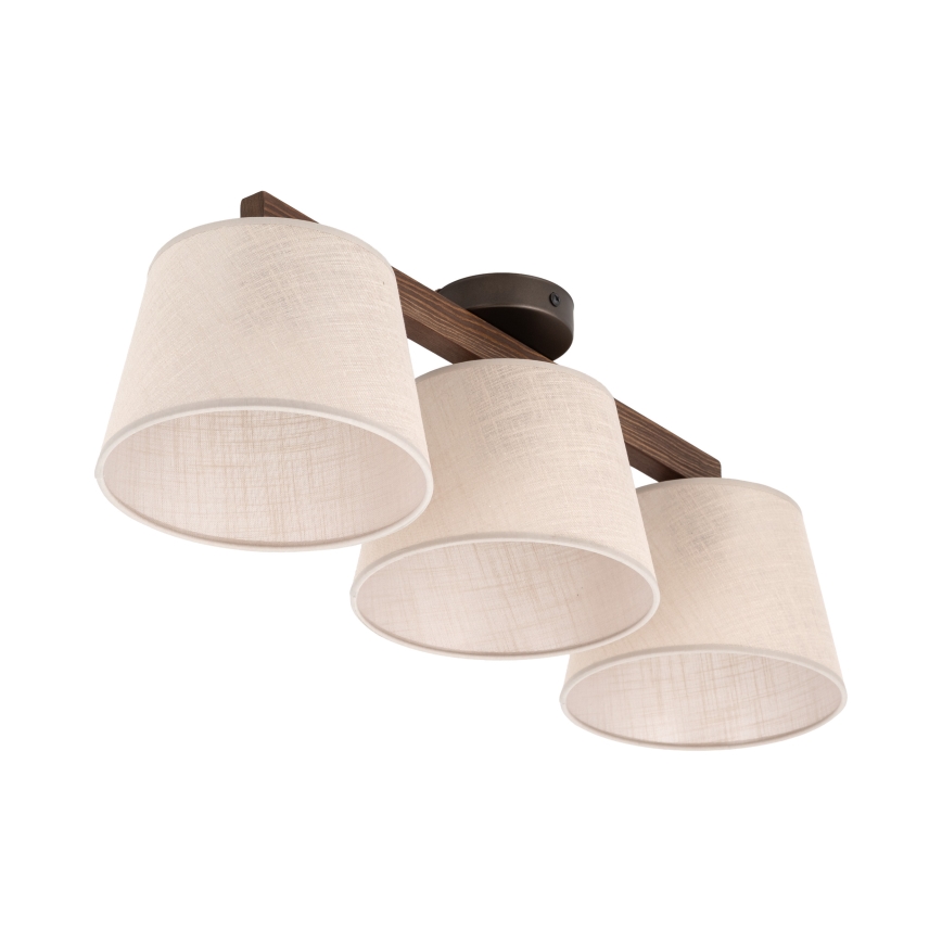 BRILAGI - Plafon LED LATTE 3xE27/15W/230V pinho/bege