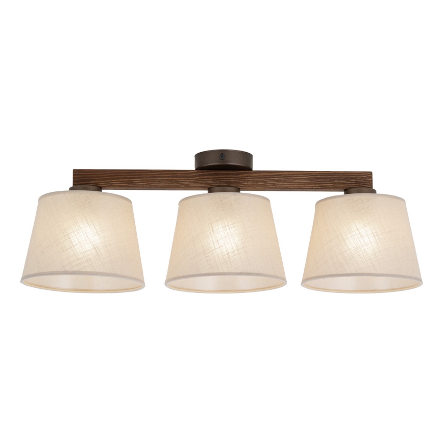 BRILAGI - Plafon LED LATTE 3xE27/15W/230V pinho/bege