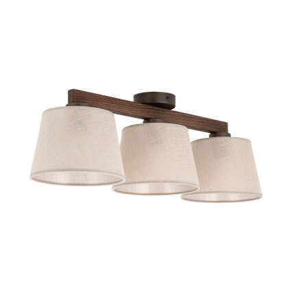 BRILAGI - Plafon LED LATTE 3xE27/15W/230V pinho/bege