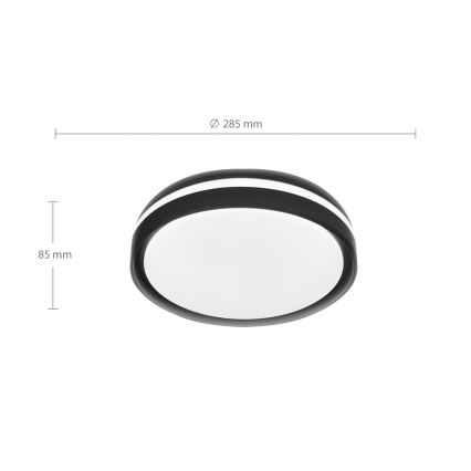 Brilagi - Plafon LED NAOMI LED/24W/230V Ø 28,5 cm preto