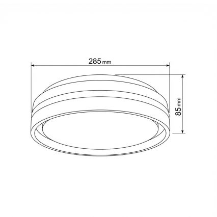 Brilagi - Plafon LED NAOMI LED/24W/230V Ø 28,5 cm preto