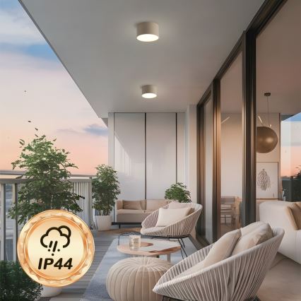 Brilagi - Luminária de teto LED para casa de banho FORIS LED/9W/230V Ø 9 cm bege IP44 CRI 90