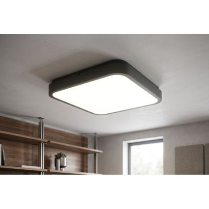 BRILAGI - Candeeiro de teto LED para casa de banho ZENNA LED/36W/230V 41x41 cm IP44 preto