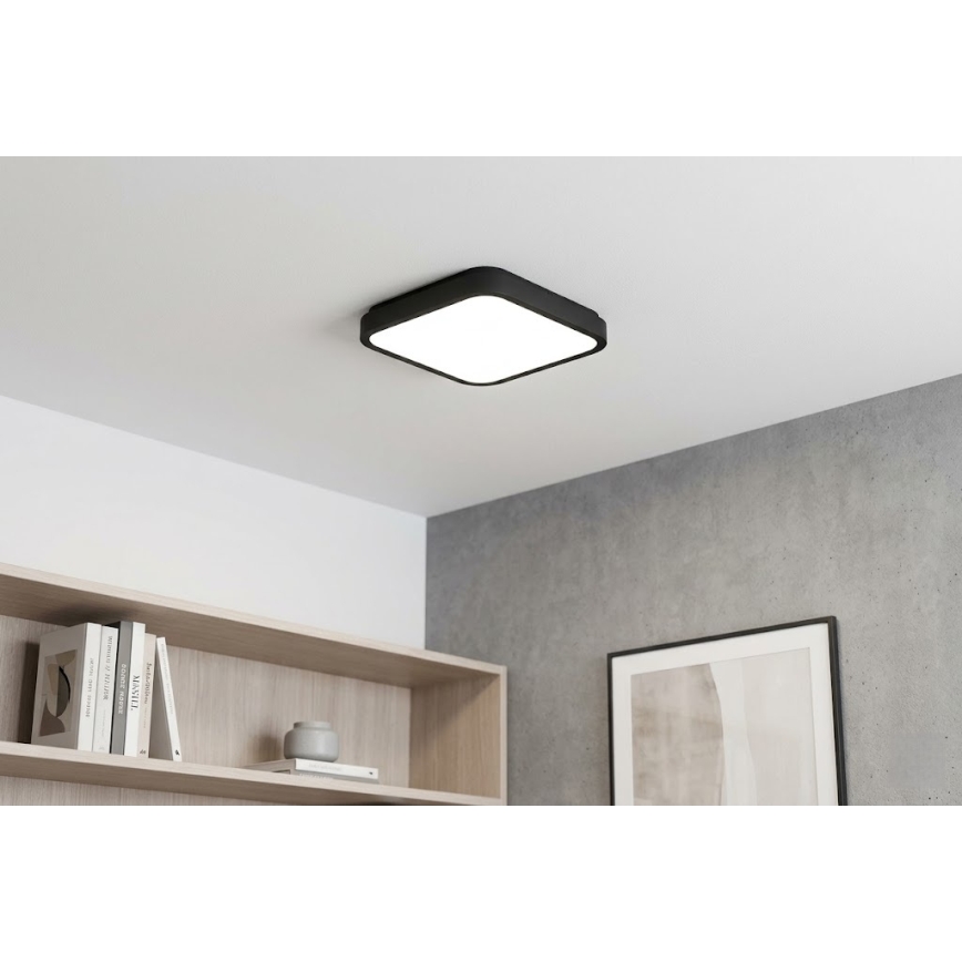 BRILAGI - Candeeiro de teto LED para casa de banho ZENNA LED/36W/230V 41x41 cm IP44 preto