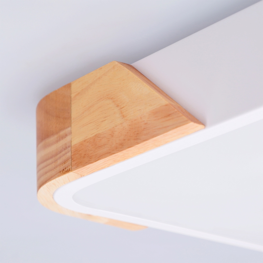 Brilagi - Plafon LED PILANA LED/24W/230V carvalho/branco 32x32 cm