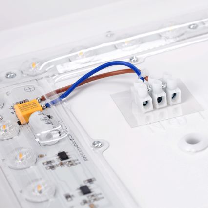 Brilagi - Plafon LED PILANA LED/24W/230V carvalho/branco 32x32 cm