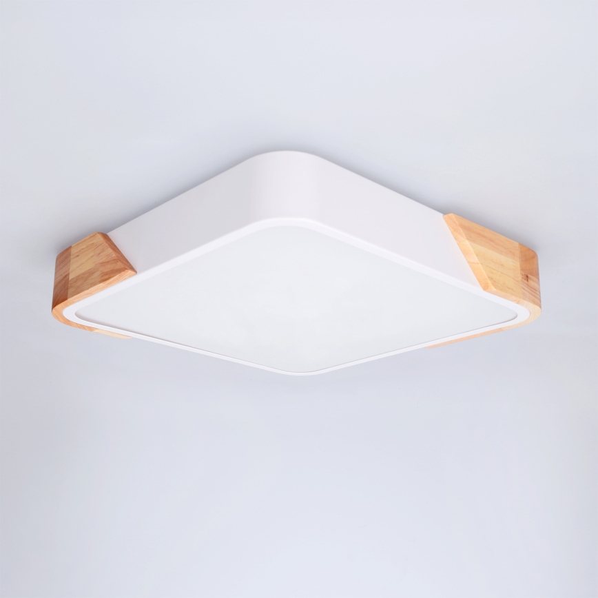 Brilagi - Plafon LED PILANA LED/24W/230V carvalho/branco 32x32 cm
