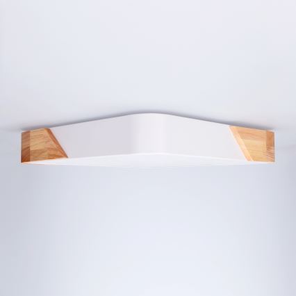 Brilagi - Plafon LED PILANA LED/24W/230V carvalho/branco 32x32 cm