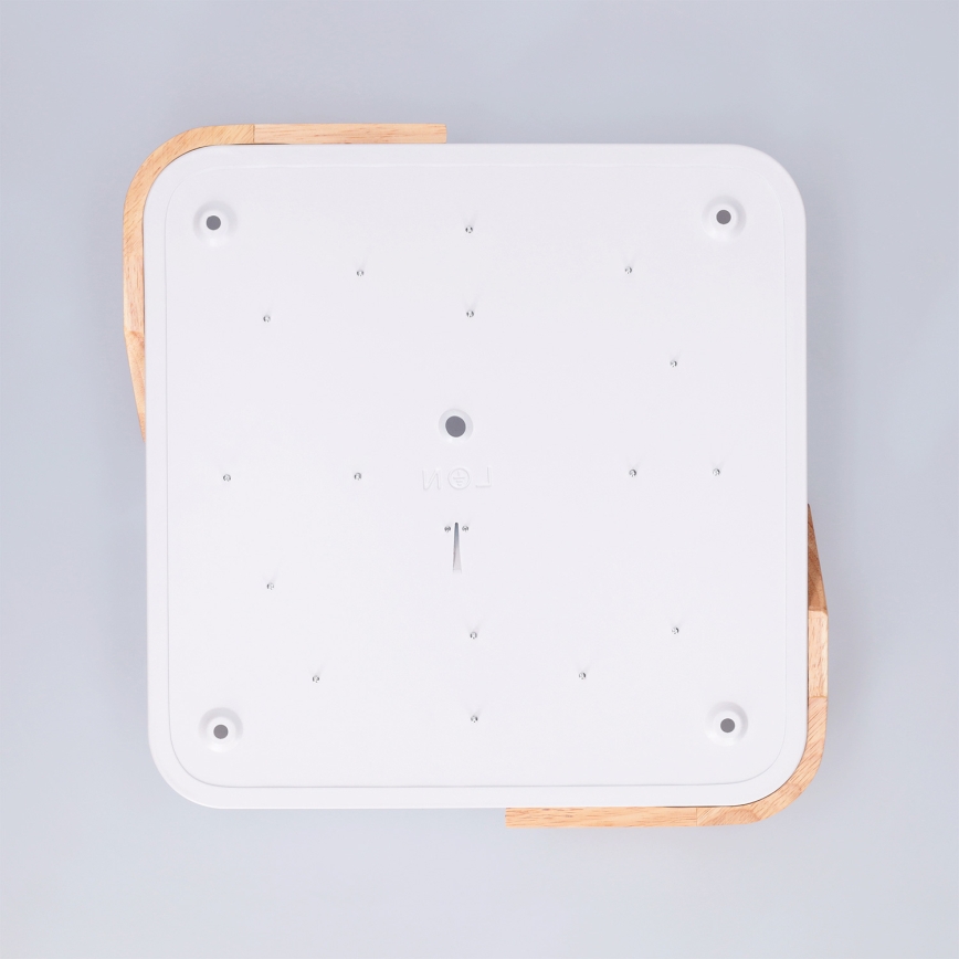 Brilagi - Plafon LED PILANA LED/24W/230V carvalho/branco 32x32 cm