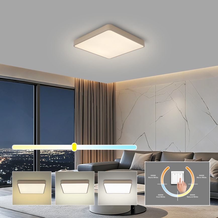 Brilagi - Plafon LED POOL LED/36W/230V 3000/4000/6000K 40x40 cm bege