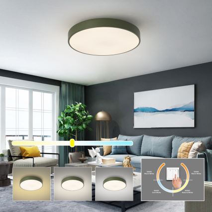 Brilagi - Candeeiro de tecto LED POOL LED/60W/230V 3000/4000/6000K Ø 50 cm verde