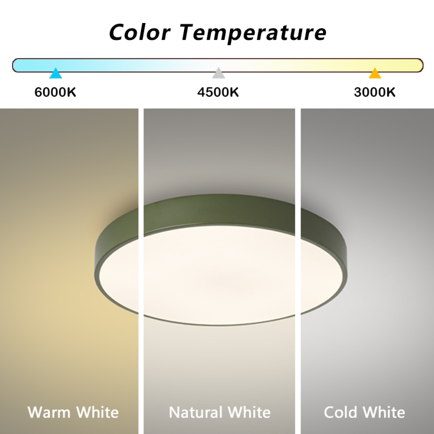 Brilagi - Candeeiro de tecto LED POOL LED/60W/230V 3000/4000/6000K Ø 50 cm verde