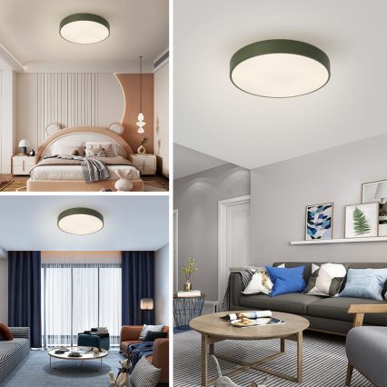 Brilagi - Candeeiro de tecto LED POOL LED/60W/230V 3000/4000/6000K Ø 50 cm verde