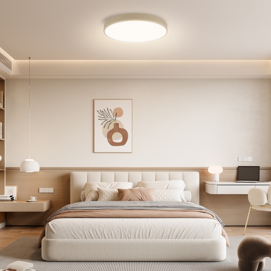 Brilagi - Candeeiro de teto LED POOL 60W 230V 3000/4500/6000K diâmetro 50 cm bege