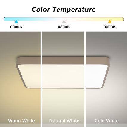 Brilagi - Plafon LED POOL SQUARE LED/48W/230V 3000/4000/6000K 50x50 cm bege