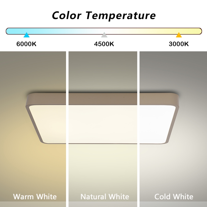 Brilagi - Plafon LED POOL SQUARE LED/48W/230V 3000/4000/6000K 50x50 cm bege