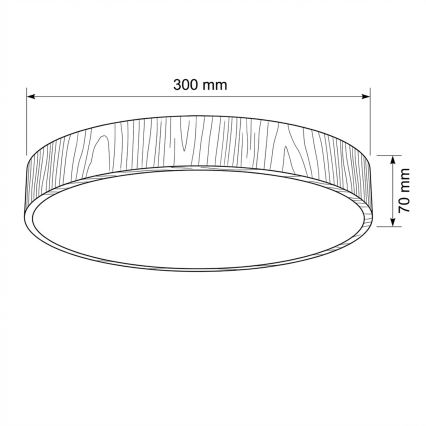 Brilagi - Luminária de tecto LED regulável POOL LED/36W/230V 3000-6000K, diâmetro 30 cm, acabamento em madeira + comando remoto