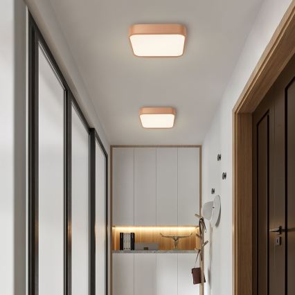 BRILAGI - Candeeiro de tecto LED regulável POOL SQUARE LED/36W/230V 3000-6000K 40x40 cm bronze + comando remoto