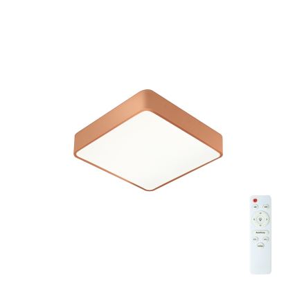 BRILAGI - Candeeiro de tecto LED regulável POOL SQUARE LED/36W/230V 3000-6000K 40x40 cm bronze + comando remoto