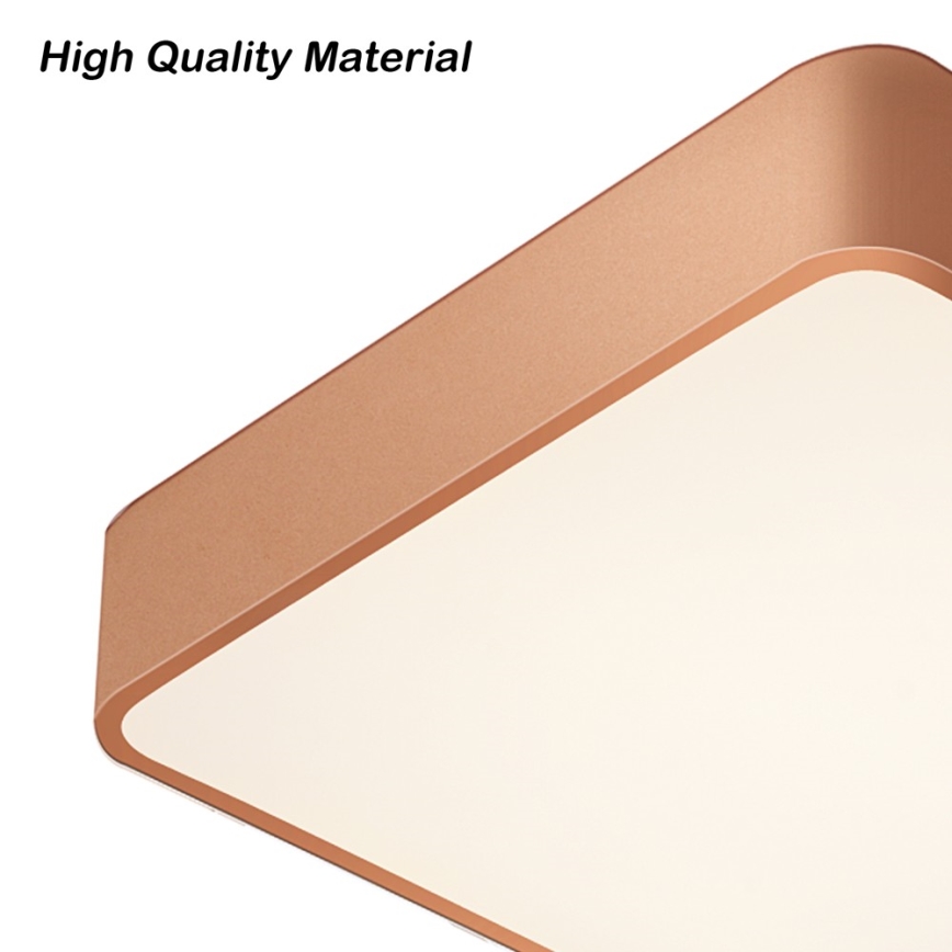 BRILAGI - Candeeiro de tecto LED regulável POOL SQUARE LED/36W/230V 3000-6000K 40x40 cm bronze + comando remoto