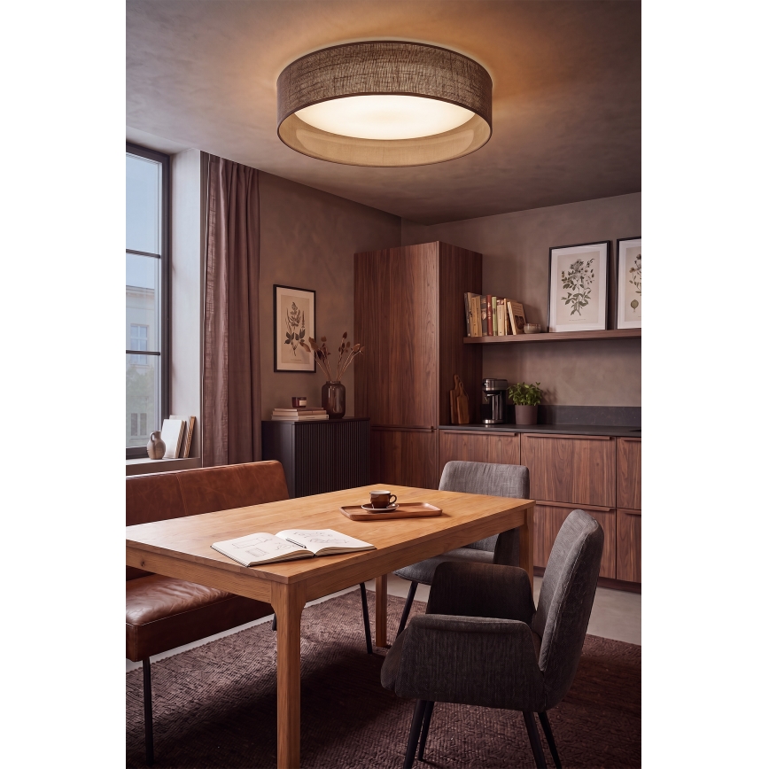 Brilagi - Plafon LED VELVET SIMPLE LED/36W/230V 3000K diâmetro 55 cm castanho