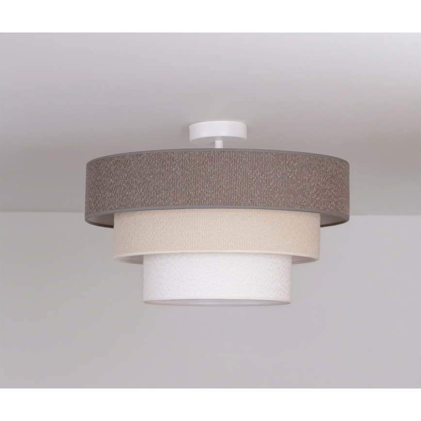 Brilagi - Plafon LUNETA 1xE27/60W/230V, diâmetro 40 cm, cinzento/creme/branco