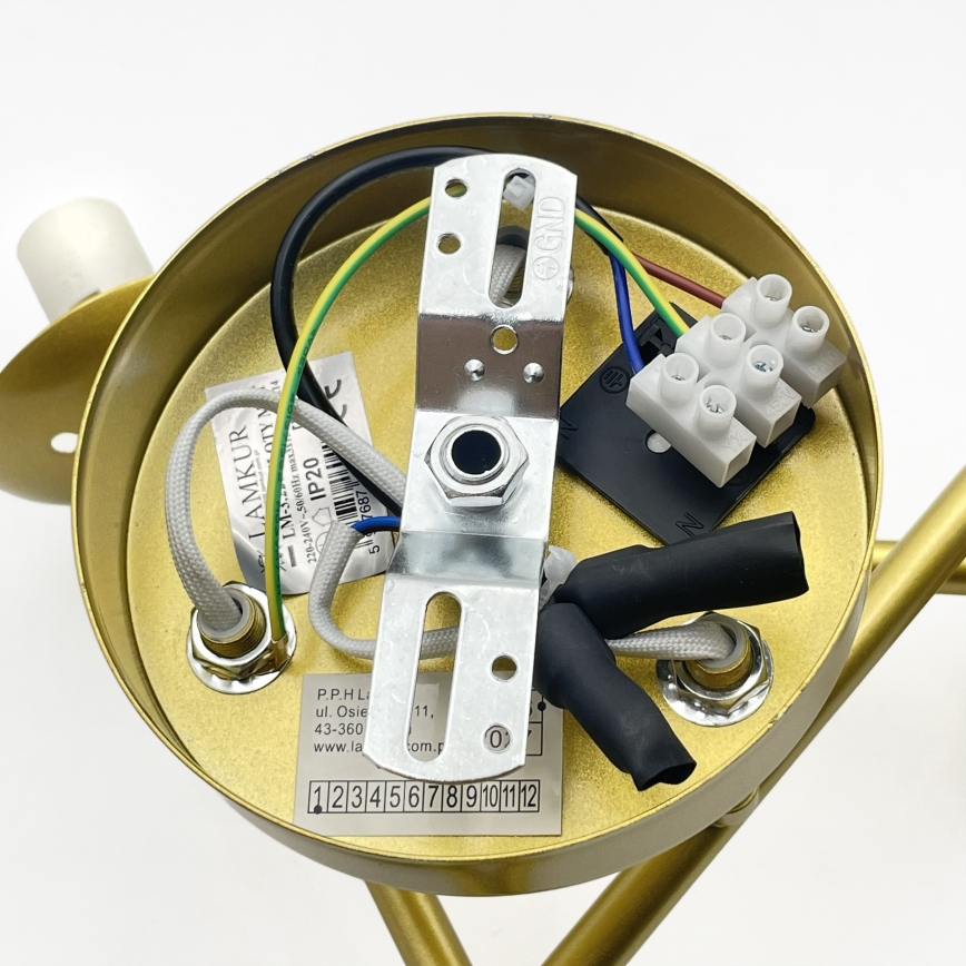 Brilagi - Plafon MALIVA 3xE14/15W/230V dourado/branco