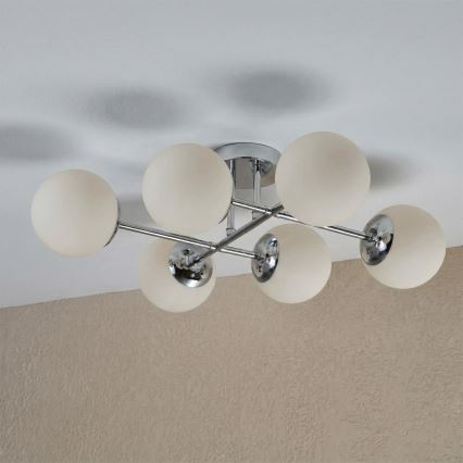 Brilagi - Plafon MALONY 6xE14/20W/230V cromado brilhante