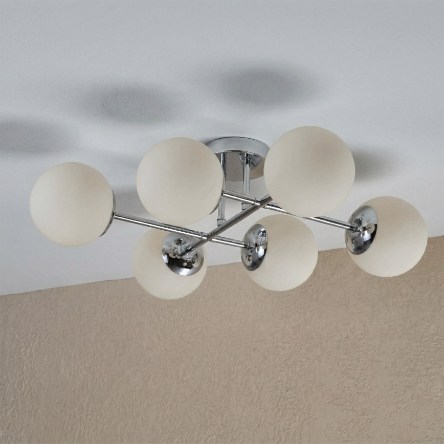 Brilagi - Plafon MALONY 6xE14/20W/230V cromado brilhante