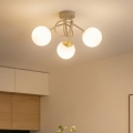 Brilagi - Plafon MILO ECRU 3xE27/60W/230V bege/dourado