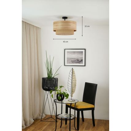 Brilagi - Plafonier MONTANA BOHO 1xE27/15W/230V diâmetro 45 cm castanho