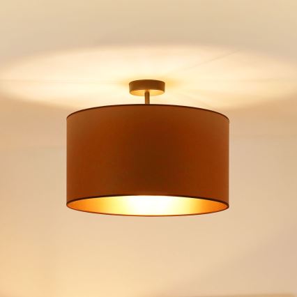 Brilagi - Plafonieră OREGON ROLLER VEGE 1xE27/15W/230V diam. 45 cm maro