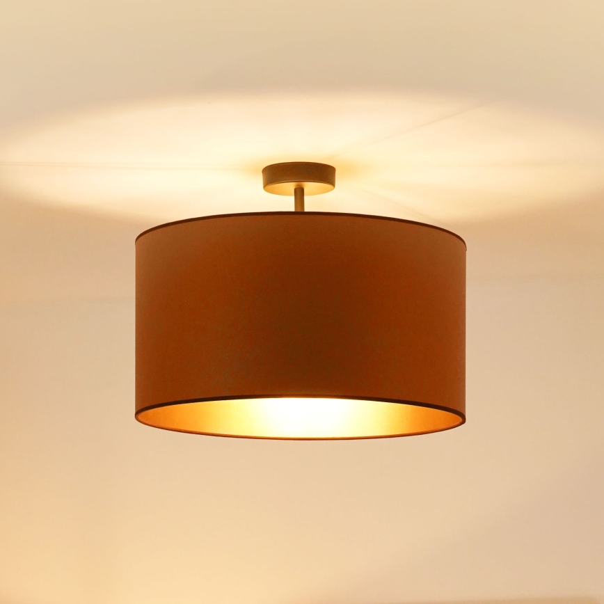 Brilagi - Plafonieră OREGON ROLLER VEGE 1xE27/15W/230V diam. 45 cm maro