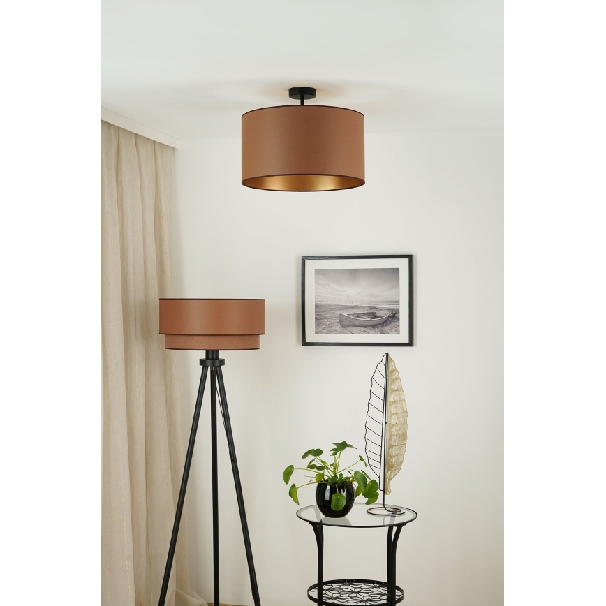 Brilagi - Plafonieră OREGON ROLLER VEGE 1xE27/15W/230V diam. 45 cm maro