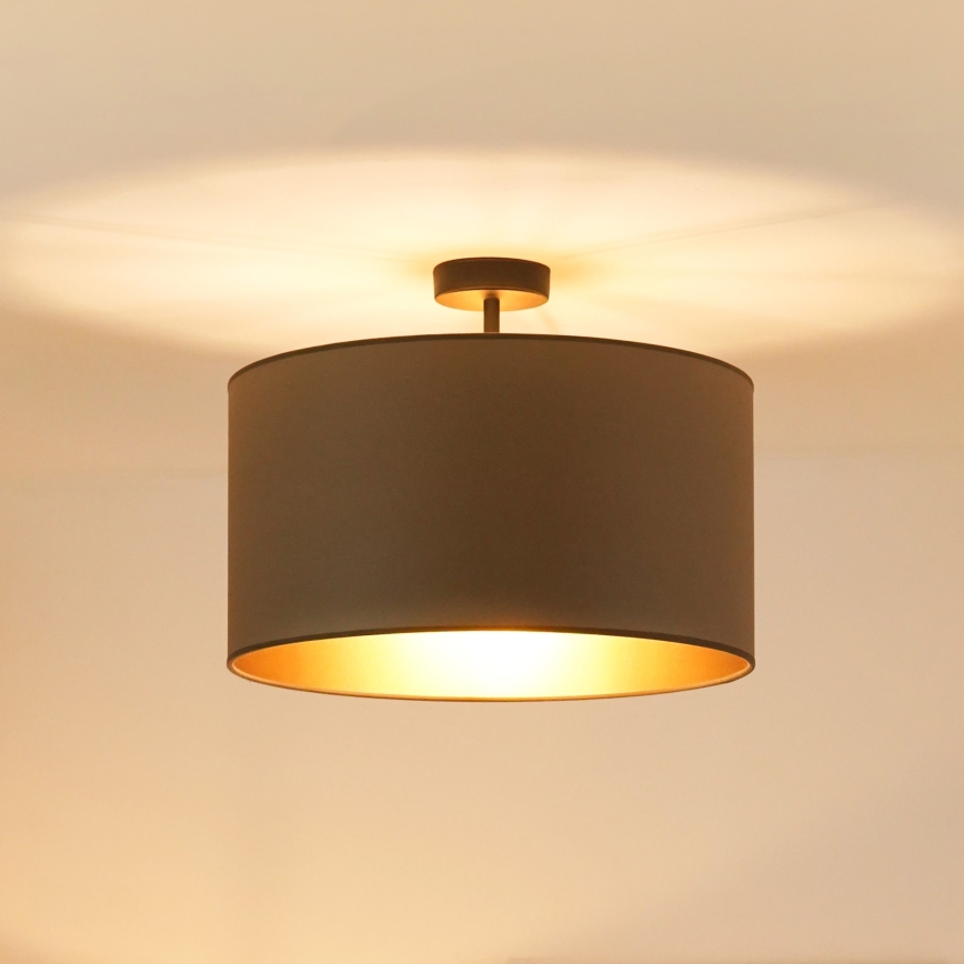 Brilagi - Plafon OREGON ROLLER VEGE 1xE27/15W/230V diâmetro 45 cm cinza