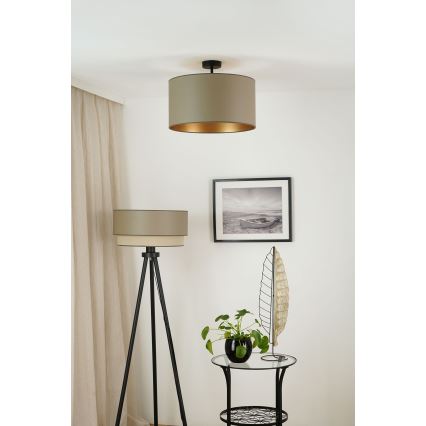 Brilagi - Plafon OREGON ROLLER VEGE 1xE27/15W/230V diâmetro 45 cm cinza