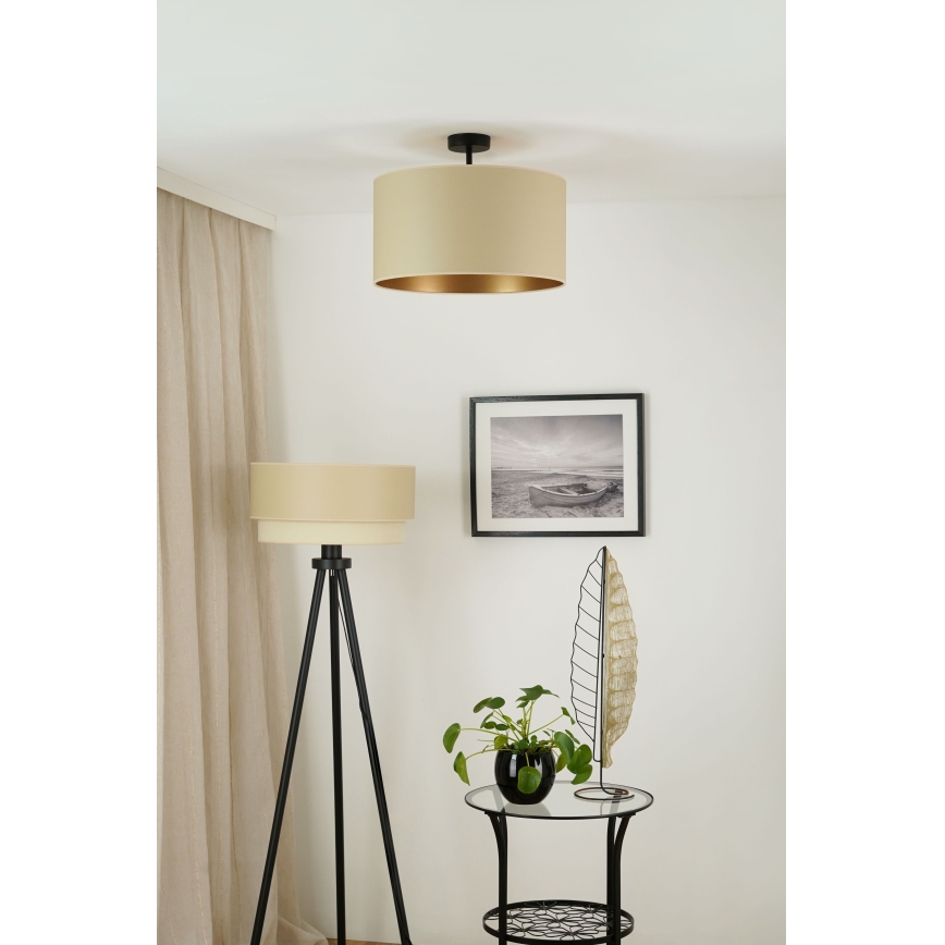 Brilagi - Plafonier OREGON ROLLER VEGE 1xE27/15W/230V diâmetro 45 cm bege