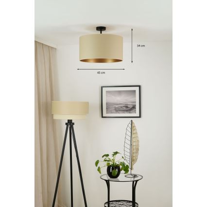 Brilagi - Plafonier OREGON ROLLER VEGE 1xE27/15W/230V diâmetro 45 cm bege