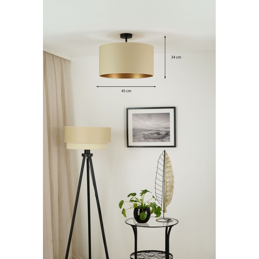 Brilagi - Plafonier OREGON ROLLER VEGE 1xE27/15W/230V diâmetro 45 cm bege