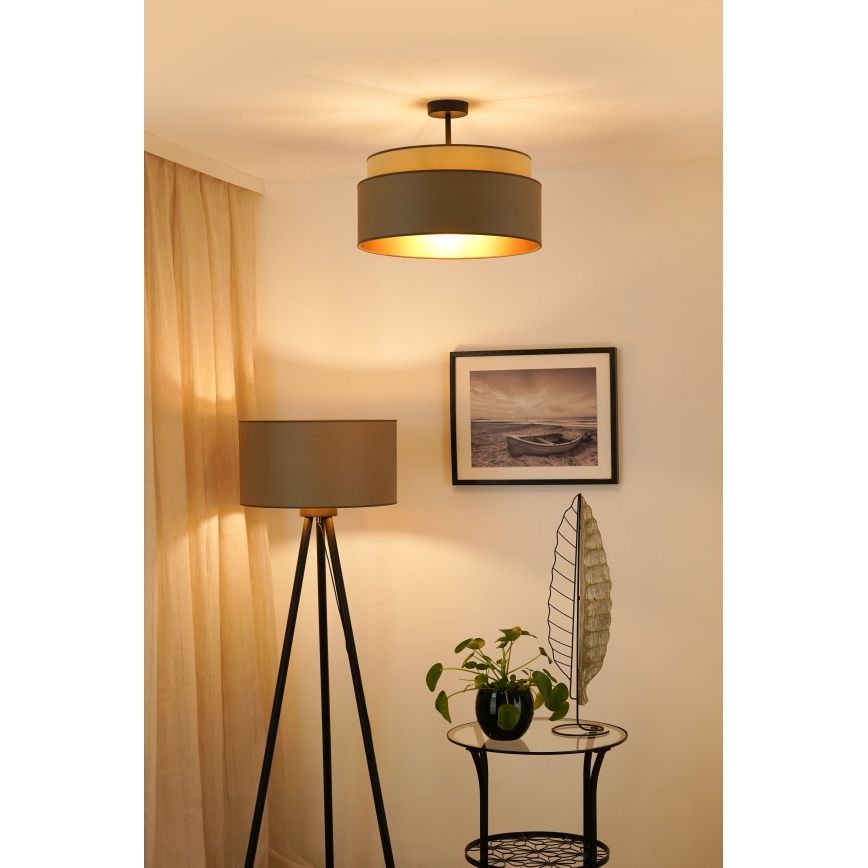 Brilagi - Plafonier OREGON VEGE 1xE27/15W/230V diâmetro 45 cm cinza