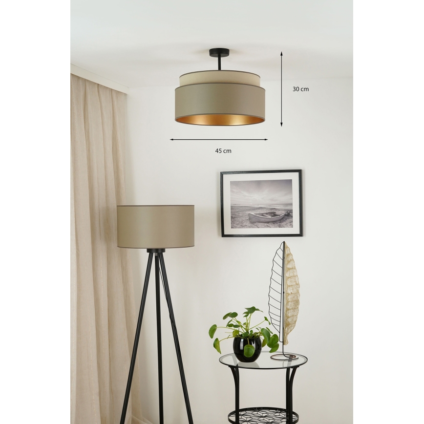 Brilagi - Plafonier OREGON VEGE 1xE27/15W/230V diâmetro 45 cm cinza