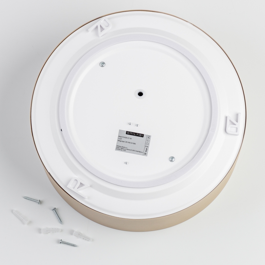 Brilagi - Plafon para tecto de casa de banho POOL 2xE27/15W/230V Ø 30 cm IP54 bege