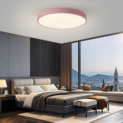 Brilagi - Candeeiro de teto LED POOL LED/100W/230V 3000/4000/6000K Ø 80 cm rosa