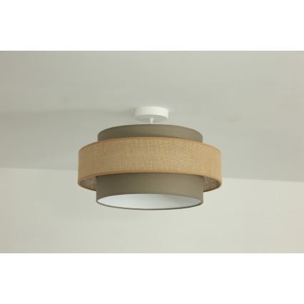 Brilagi - Plafon RESNA 1xE27/60W/230V pr. 40 cm castanho/bege